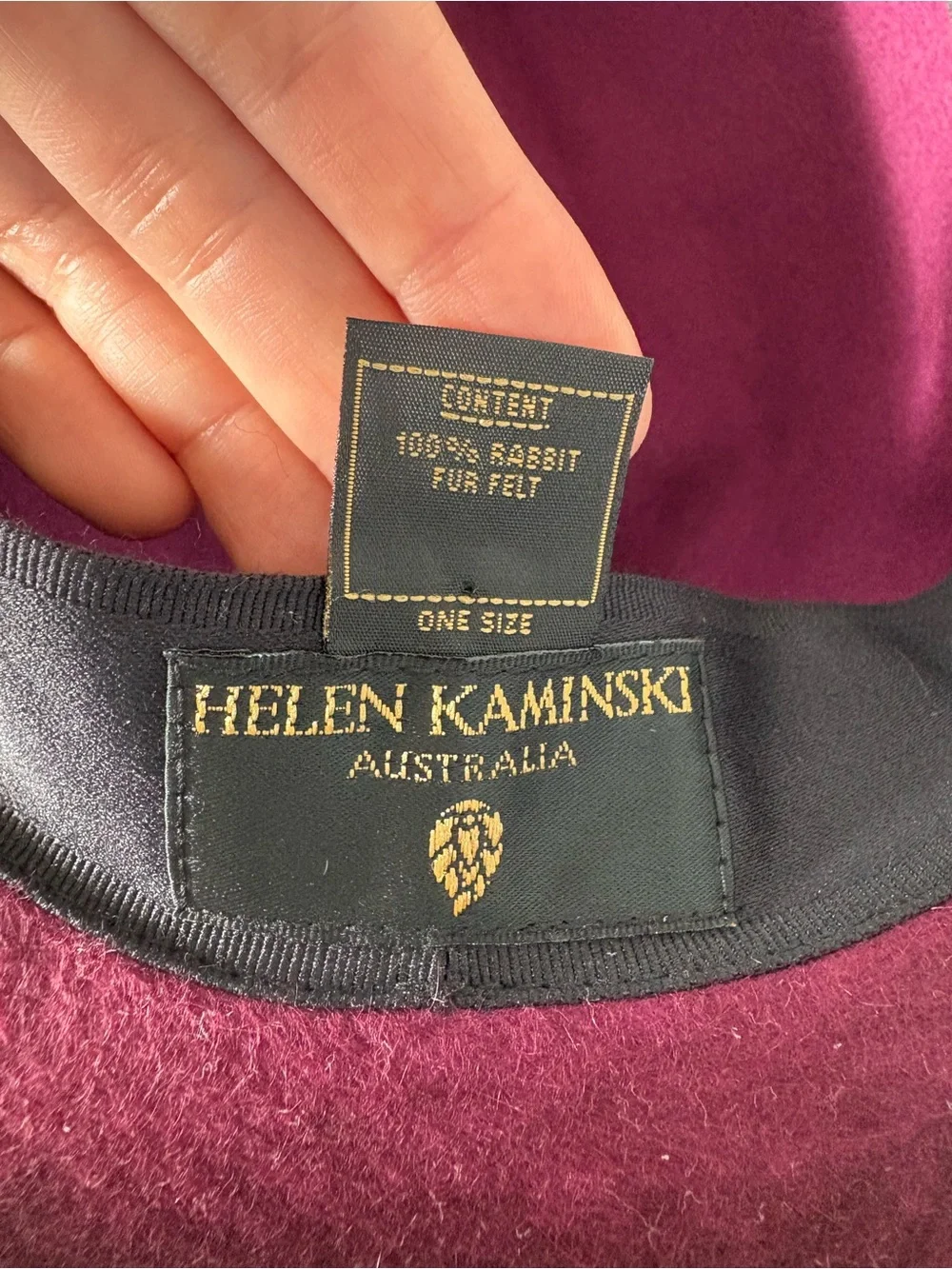 Helen Kaminski Rabbit Fur Felt Fedora Hat in Maroon Ombré| Fall, Chic,Classic